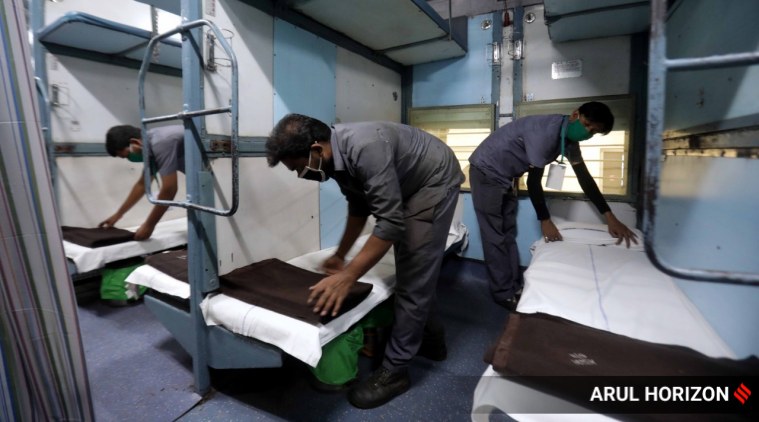 Indian Railways, irctc.co.in, Train coach isolation ward, Coronavirus patients, Railways converts train coaches in to isolation ward, Covid-19 patients, Coronavirus India, Indian express
