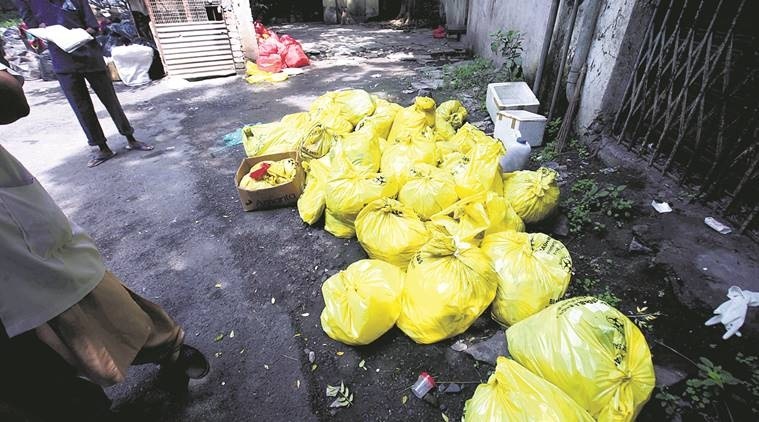 coronavirus, maharashtra pollution control board, mpcb, maharshtra principal secretary urban development, coronavirus waste, coronavirus waste disposal, coronavirus waste from quarantine homes, indian express news