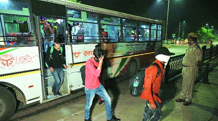 coronavirus, coronavirus outbreak, up students in rajasthan, up students from kota, kotsa students in up, kota students quarantine notice, indian express news