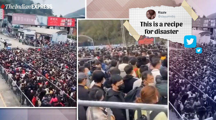 Viral Video: Thousands throng tourist spot in China after easing of lockdown