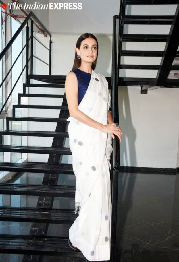 dia mirza, dia mirza instagram, dia mirza ethnic looks, dia mirza sari looks, dia mirza sari looks, indian express, indian express news