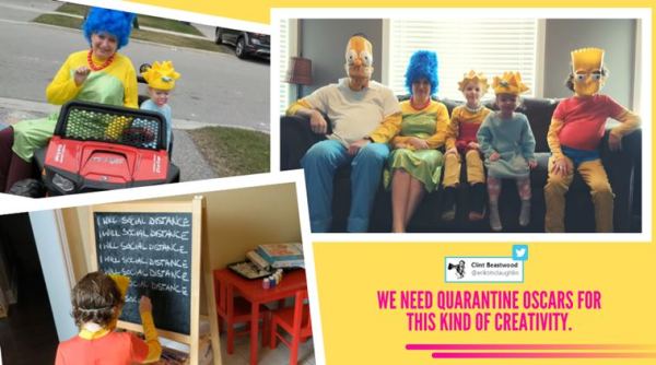 coronavirus, coronavirus lockdown, the simposons, family recreate simpsons intro, simposons intro parody, quarantine challenge simpsons, viral video, indian express,