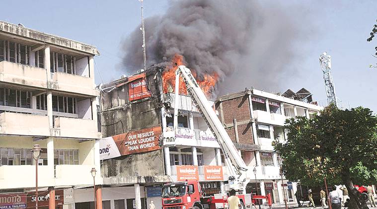 Sector 17, Chandigarh: Fire breaks out at IELTS coaching centre