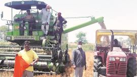 COVID-19 infection, coronavirus putbreak, harvesting machines, sanitisation, haryana news, indian express news