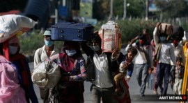 coronavirus, india lockdown, migrant labourers, migrant labourers stuck, international labour day, labour day fasting, indian express news