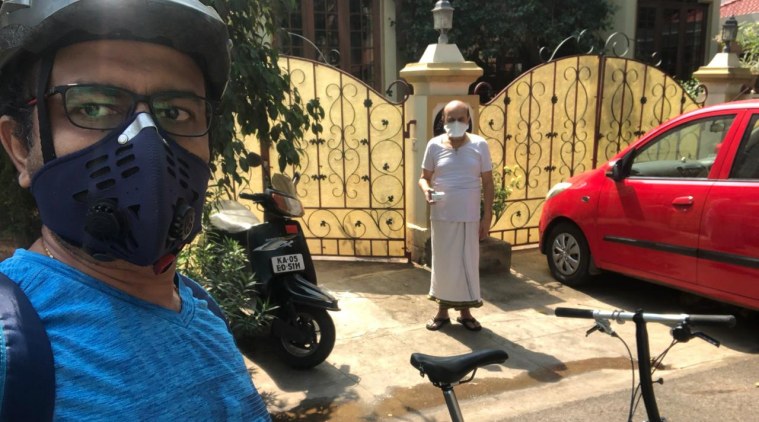 karnataka news, bengaluru coronavrus, covid-19 outbreak, bengaluru bicycle mayor, Sathya Sankaran, india lockdown, indian express