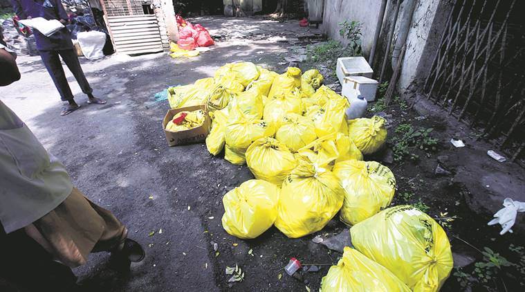 biomedical waste, coronavirus biomedical waste, NGT on biomedical waste, biomedical waste management rules, coronavirus, coronavirus news, covid 19 tracker, covid 19 india tracker,