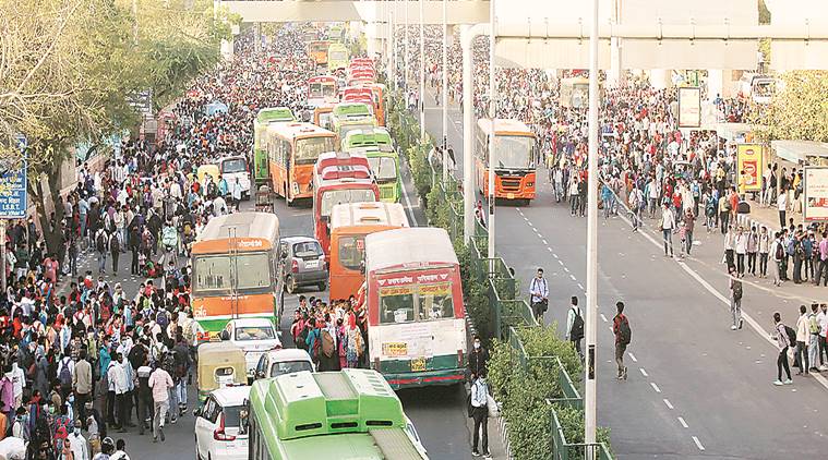 coronavirus, Delhi migrant labourers, India lockdown, coronavirus covid 19, delhi news, indian express
