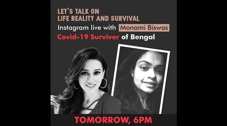 mimi chakraborty, mimi chakraborty interaction with covid survivor, Monami Biswas, jadavpur mp, bengal coronavirus