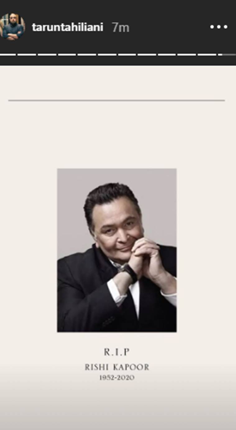 rishi kapoor, tarun tahiliani