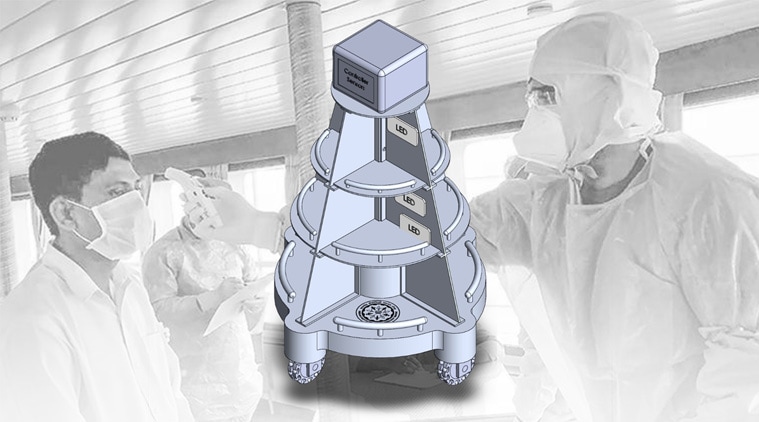 IIT Ropar, IIT Ropar robot, MHRD, SAMADHAN, robot, covid-19 india update, coornavirus india update, coronavirus COVID-19 india update, cornavorus COVID-19 vaccine, education news