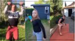 Stunt professionals' work from home to choreograph viral fight clip