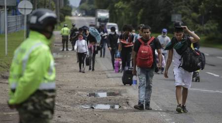 Venezuela migrants, Venezuelan migrants, migrants in Venezeula, coronavirus, coronavirus Venezuela migrants, coronavirus Venezuela, World news, Indian Express