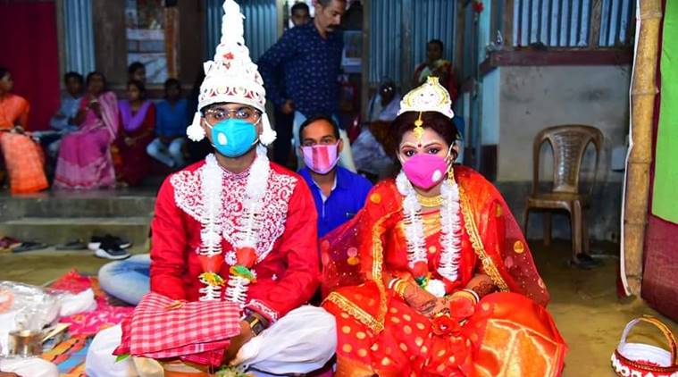 20 guests, mandatory hand-washing: How this Tripura couple got married in  times of Covid-19 | India News,The Indian Express