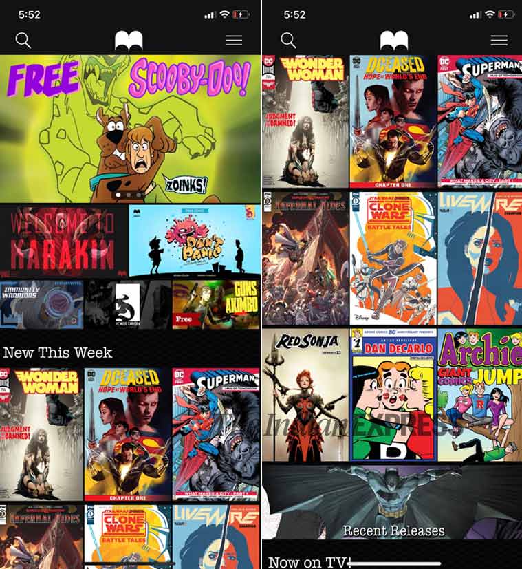 comics, comic books apps, comic reader apps, DC comics, marvel unlimited, japanese manga, ComiXology