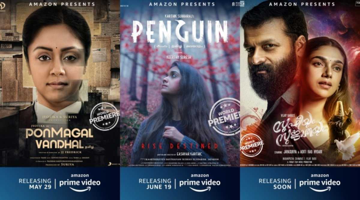Ponmagal Vandhal Penguin Law French Biryani Sufiyum Sujatayum To Premiere On Amazon Prime Video Entertainment News The Indian Express