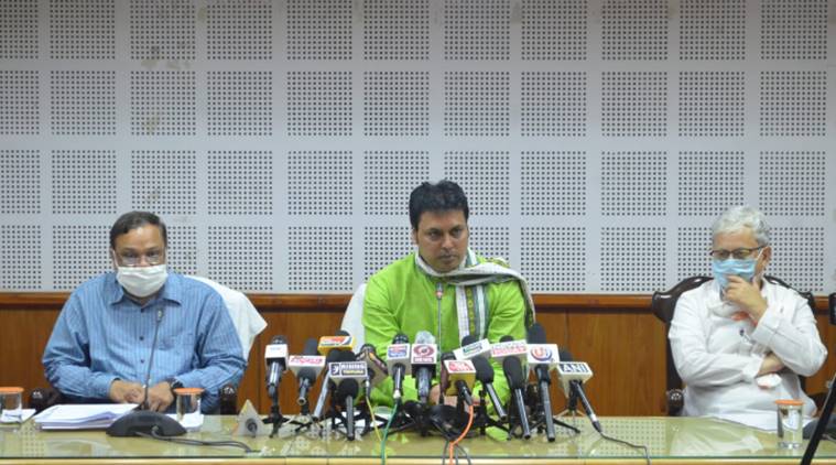 Biplab Kumar Deb covid, Biplab deb’s family members Covid positive, biplab deb coronavirus, Tripura coronavirus news, coronavirus latest news, Covid latest updates, indian express