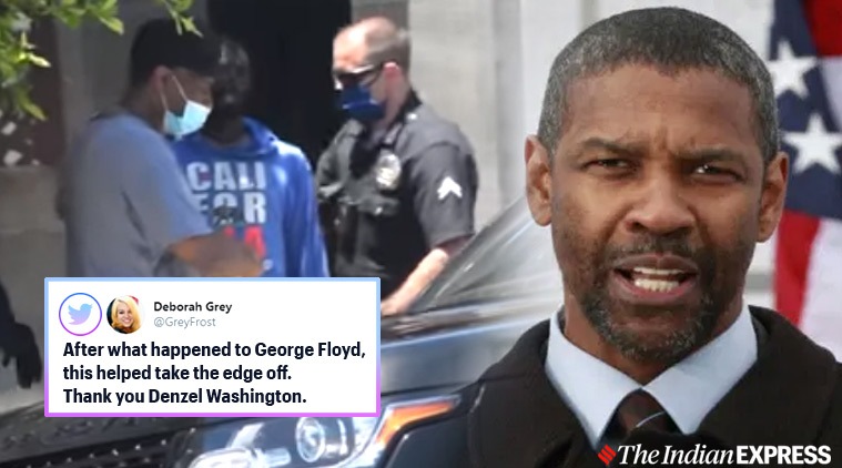 Actor Denzel Washington helps police deal with homeless ...