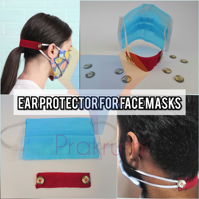 ear protectors, indianexpress.com, Prakruthi Products, Ratheesh S, covid-19, lockdown, frontline workers, masks, mask pain, ear pain, ear fatigue, how to war masks, how to make ear guard, indianexpress, coronavirus, pandemic,