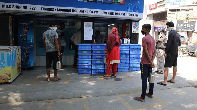 Coronavirus, India Lockdown, Mother Dairy, Mother Dairy plant delhi, Mother Dairy milk supply, supply of esential goods, Coronavirus milk supply mother dairy, indian express