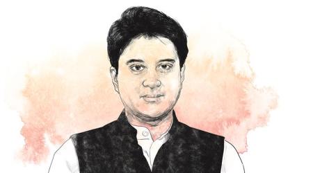 Jyotiraditya Scindia, Kamal Nath government, congress party song, BJP, Madhya Pradesh news, Indian express news