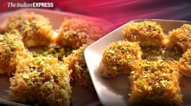kunafa, easy kunafa recipe, eid recipes, indianexpress.com, amrita raichand recipes, indianexpress, easy sweet recipe, recipe of the day,