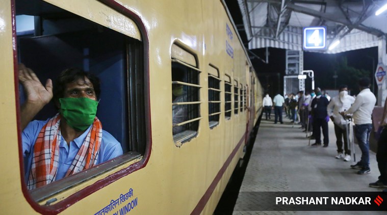 India migrants train, coronavirus India lockdown, India lockdown migrants trains, trains India lockdown, Indian express