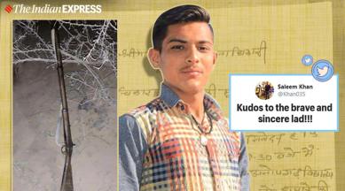 Mukesh Bishnoi, Jodhpur, gun shot,, boy hailed as hero Jodhpur, viral story, good news, twitter, twitter reactions, indian express, indian express news