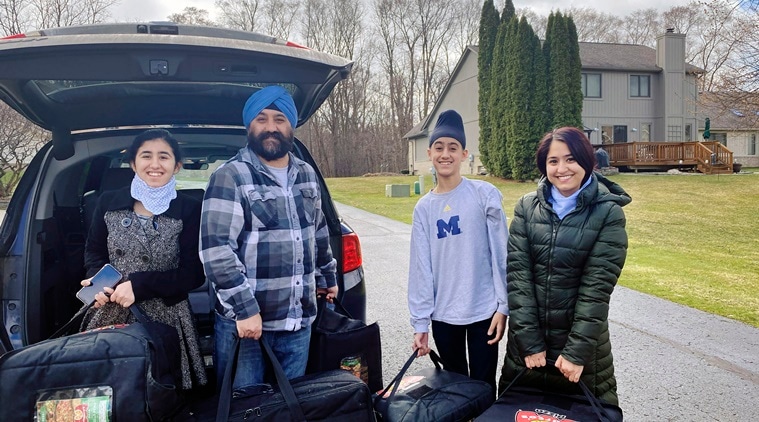 Coronavirus, COVID-19, Pizza delivery, COVID-19 front line workers, frontline workers pizza delivery, New York coronavirus latest, New York Sikh community, US coronavirus update, Trending news, Indian Express news