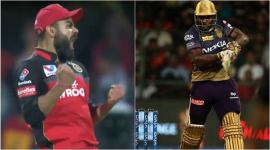 Andre Russell, Virat Kohli, Andre Russell 48 vs RCB, Andre Russell angry, Virat Kohli celebration, Russell Kohli, RCB vs KKR, IPL 2019, cricket news