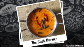 Kerala recipes, coconut recipes, The Back Burner, curry recipes, indianexpress.com, indianexpress, rice and kerala curry, Varutharcha pulinkari, pulinkari recipe, roasted coconut recipe, easy recipes, quick recipes, lockdown cooking,