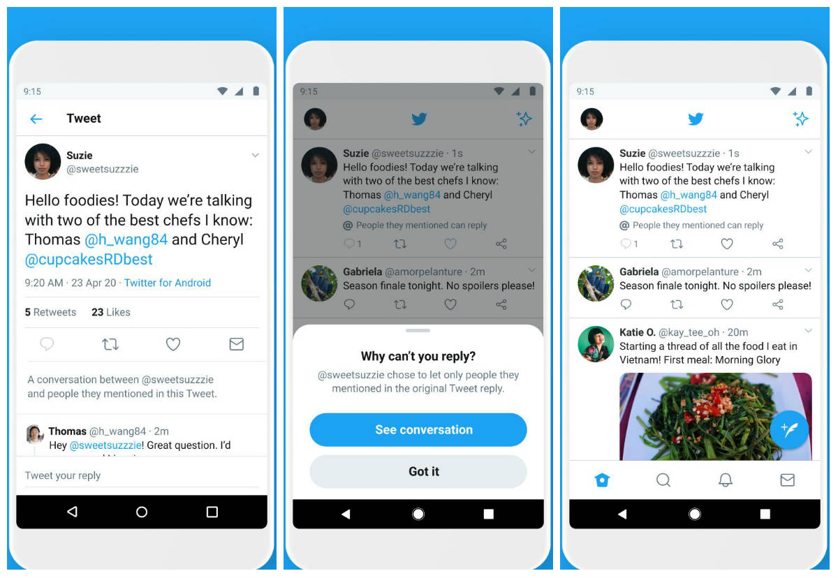 Twitter, Twitter replies, Twitter new feature, Twitter restricted replies, Twitter selective replies, Twitter hate speech, Twitter block people, Twitter follower replies