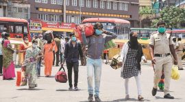 Coronavirus cases, Gujarat lockdown, migrant workers, surat buses, Ahmedabad news, indian express news