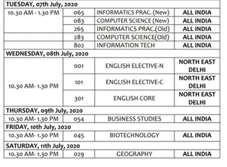 CBSE Board Class 10, 12 Exam Date Sheet 2020: Remaining Exam New Time ...