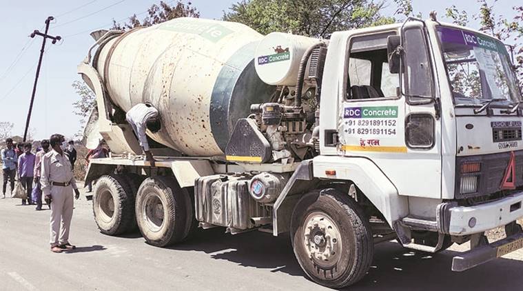 From belly of a concrete mixer, emerge 14 migrants headed from Maharashtra to UP