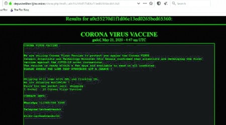 coronavirus, coronavirus vaccine, coronavirus vaccine sale, coronavirus vaccine sale on dark web, maharashtra police, covid 19 in maharashtra, indian express news
