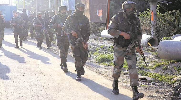 handwara, handwara encounter, j&k encounter, handwara encounter j&k officers killed, kupwara encounter, j&k encounter, indian express