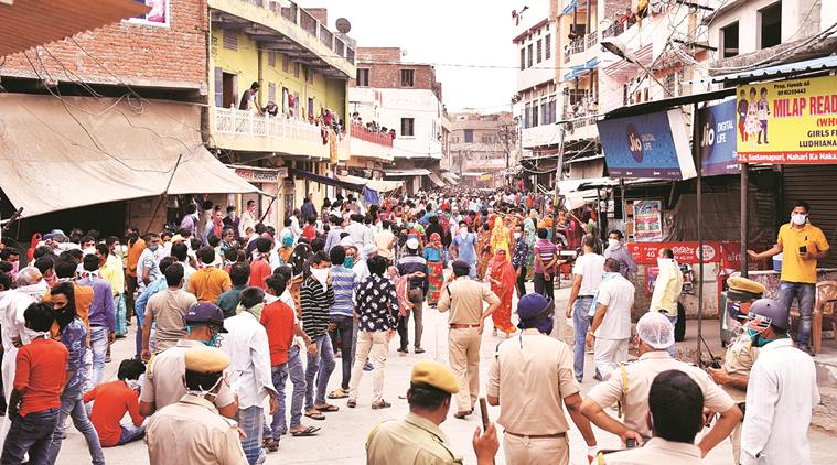 Coronavirus cases, India lockdown, migrants protest, Migrant workers, Jaipur news, Indian express news