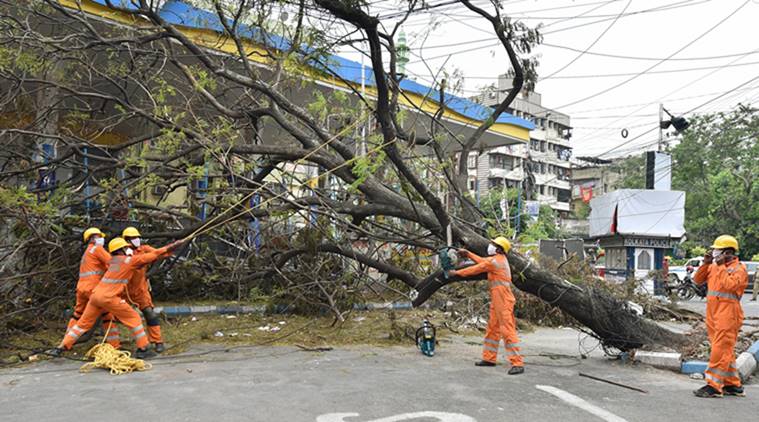 Cyclone Amphan, Cyclone Amphan West Bengal, West Bengal Cyclone Amphan, India news, Indian Express