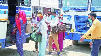 Migrants stranded in Bapu Dham buffer zone being sent back to native states