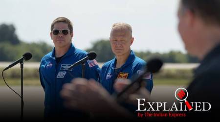 SpaceX’s Demo-2 mission, NASA, SpaceX, Robert Behnken and Douglas Hurley, Crew Dragon, Commercial Crew Program, Falcon 9, LC-39A, international space station, express explained, Indian express