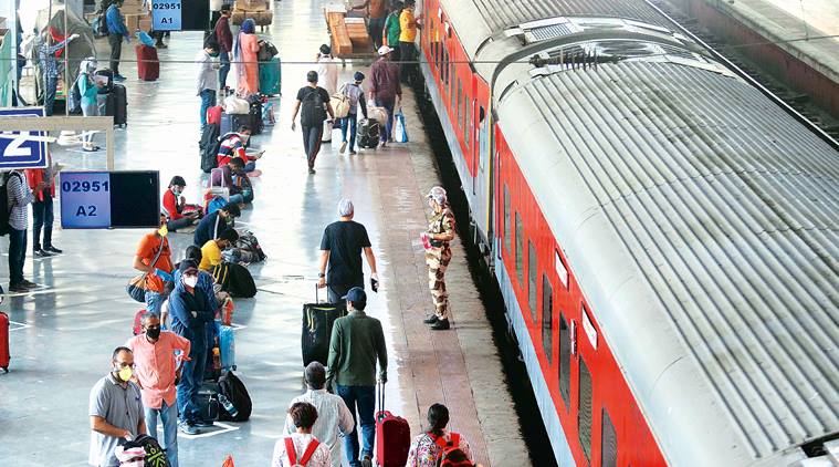 First day at New Delhi railway station: Long queues and Aarogya Setu ...