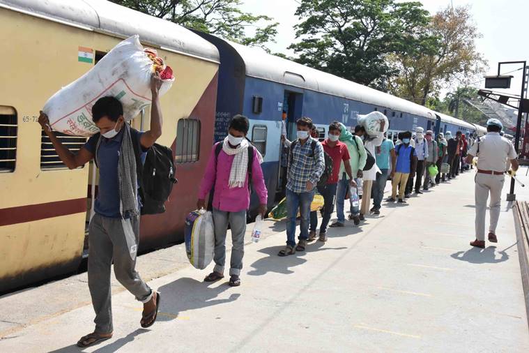 Patna migrant labourers, Bihar migrant labourers, migrant labourers Bihar, migrant labourers Patna, India news, Indian Express