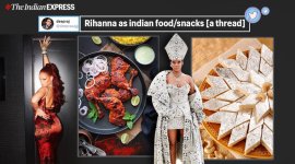 rihanna, rihanna as indian food, rihanna desi food thread, celebrities as food thread, viral news, funny news, odd news, indian express