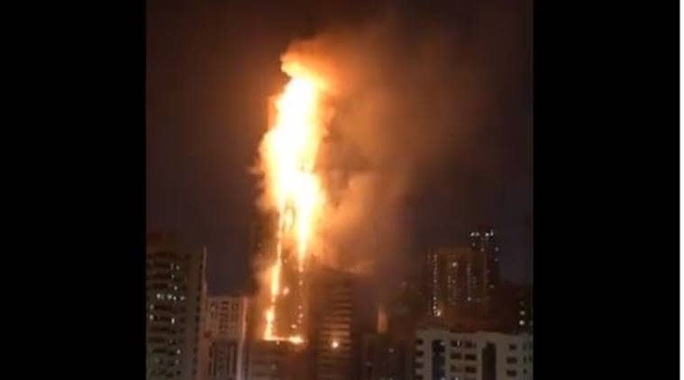 Sharjah fire, sharjah fire live updates, dubai sharjah building fire, 