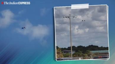 skydiving, skydivers crash viral video, Titusville, Florida, skydiving crash Florida, trending, facebook, crash reactions, indian express, indian express news