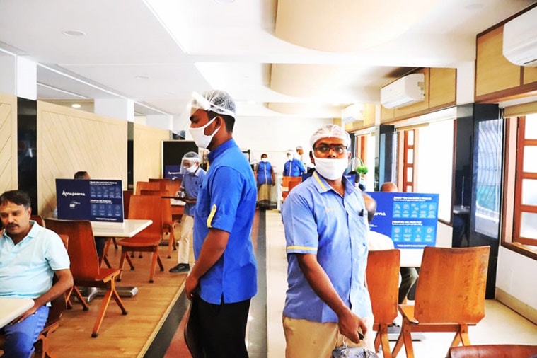 Annapoorna restaurant, Coimbatore, coronavirus, covid 19, sanitisation, indian express lifestyle