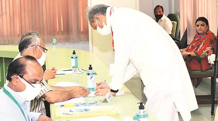 rajya sabha poll results, rajasthan rajya sabha polls, Congress, BJP, Rajya sabha polls, Rajya sabha elections, indian express