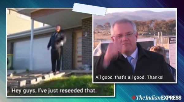 Only In Australia Man Interrupts Pm Scott Morrison To Tell Reporters To Get Off Lawn Trending News The Indian Express