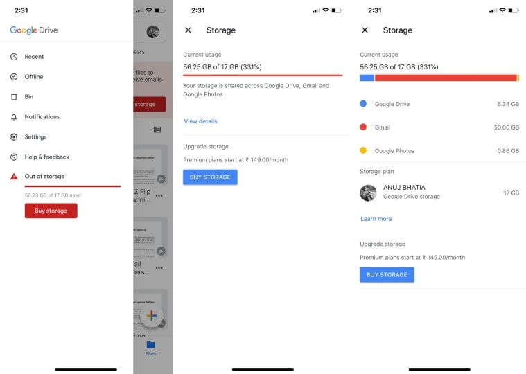 google drive plans india